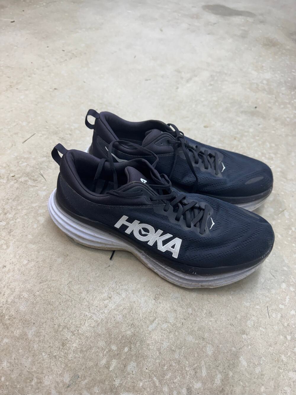 Hoka Bondi 8 black size 13 2E extra wide